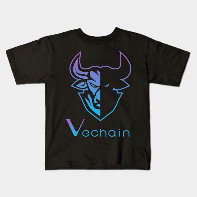 Vechain coin Crypto coin Crytopcurrency Kids T-Shirt by JayD World